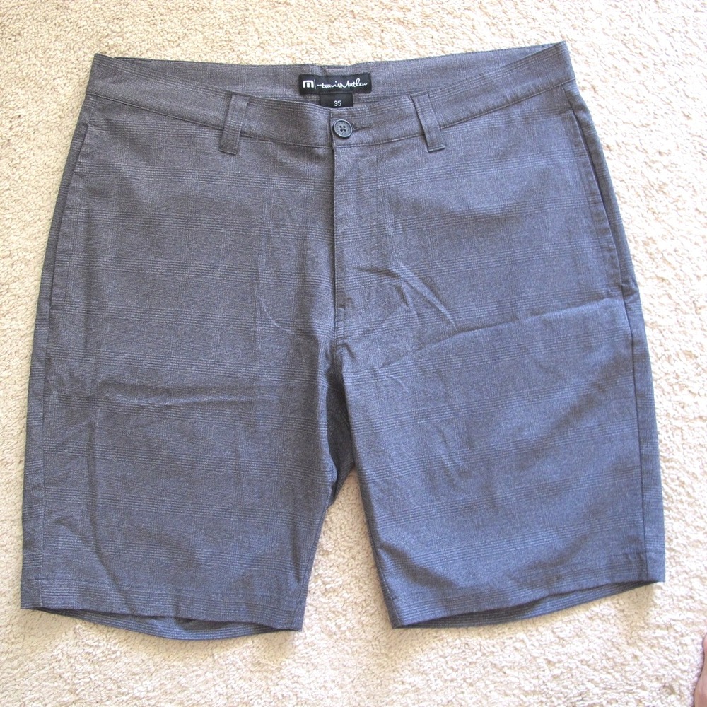 Travis Mathew Performance Chino Golf Shorts Men's Size 35 Gray Stretch‎
